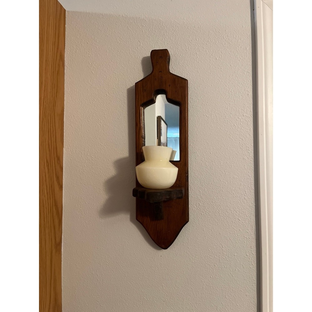 Vintage wooden sconce Cottagecore farmhouse